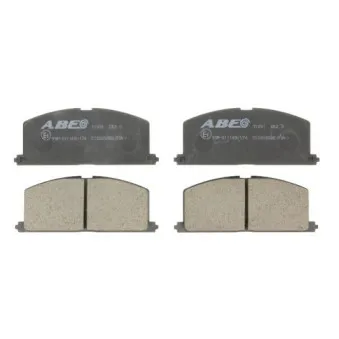 Jeu de 4 plaquettes de frein avant ABE C12035ABE