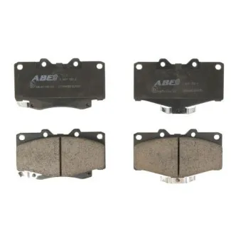Jeu de 4 plaquettes de frein avant ABE C12054ABE