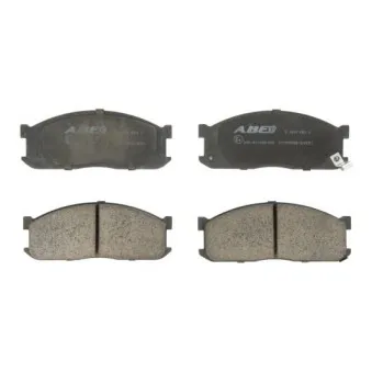 Jeu de 4 plaquettes de frein avant ABE C13025ABE