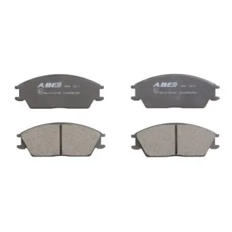 Jeu de 4 plaquettes de frein avant ABE C14020ABE