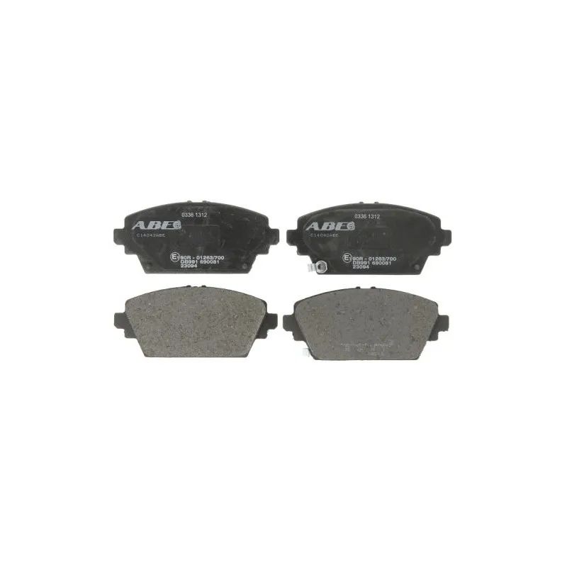 Jeu de 4 plaquettes de frein avant ABE C14042ABE