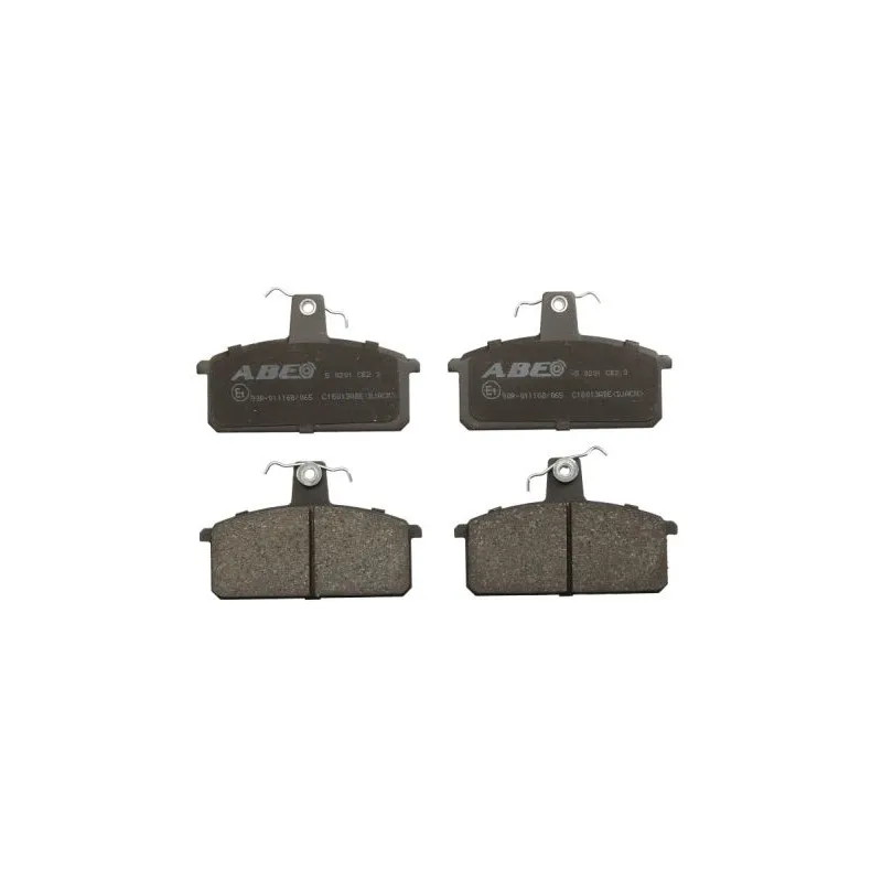 Jeu de 4 plaquettes de frein avant ABE C18013ABE