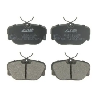 Jeu de 4 plaquettes de frein avant ABE C1B013ABE