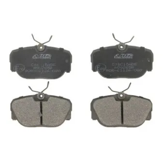 Jeu de 4 plaquettes de frein avant ABE C1B015ABE