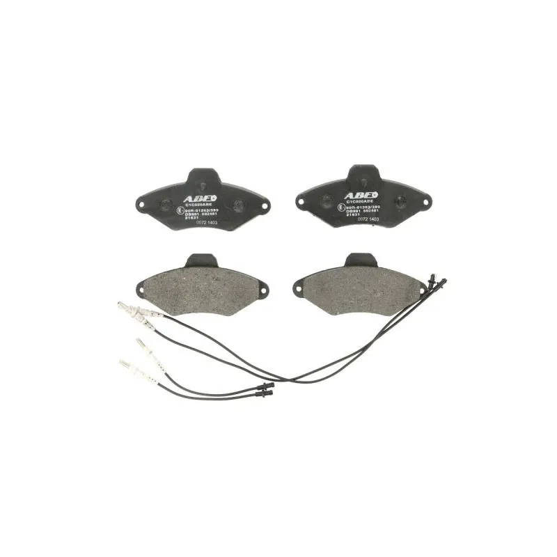 Jeu de 4 plaquettes de frein avant ABE C1C020ABE
