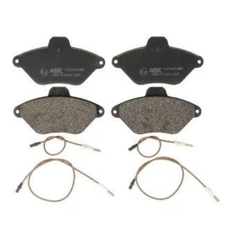 Jeu de 4 plaquettes de frein avant ABE C1C021ABE