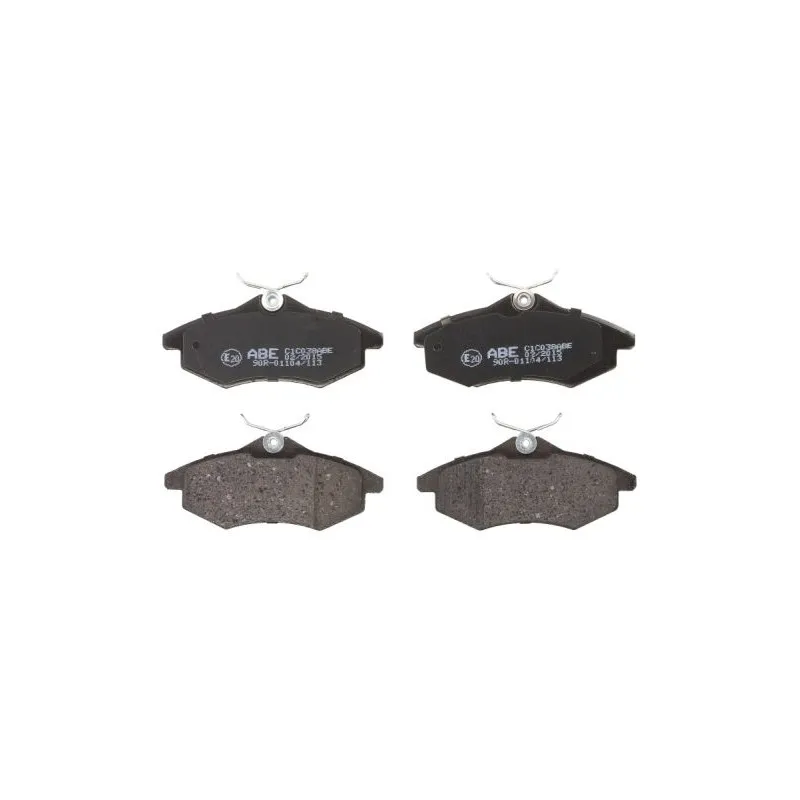 Jeu de 4 plaquettes de frein avant ABE C1C038ABE