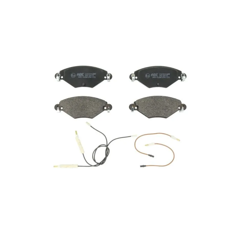 Jeu de 4 plaquettes de frein avant ABE C1C041ABE