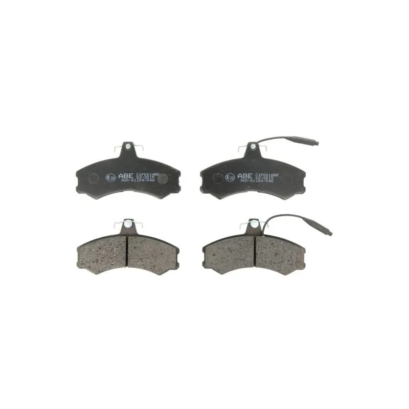 Jeu de 4 plaquettes de frein avant ABE C1F001ABE