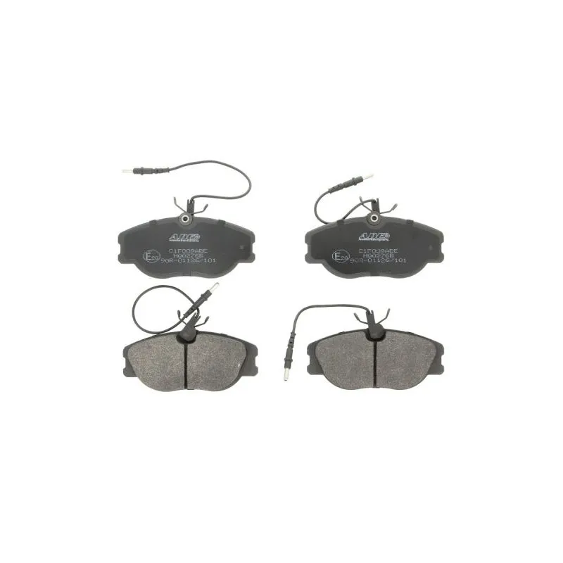 Jeu de 4 plaquettes de frein avant ABE C1F009ABE