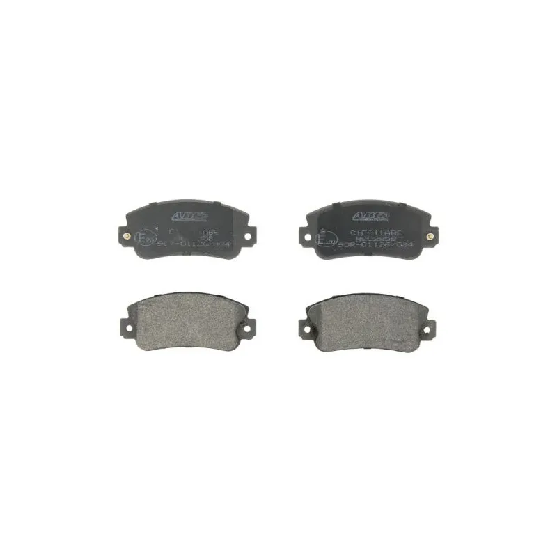 Jeu de 4 plaquettes de frein avant ABE C1F011ABE