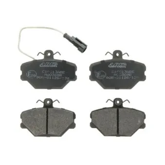 Jeu de 4 plaquettes de frein avant ABE C1F013ABE