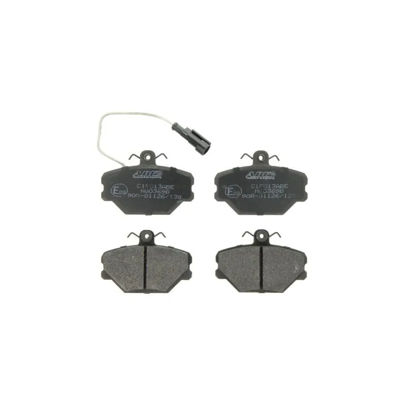 Jeu de 4 plaquettes de frein avant ABE C1F013ABE