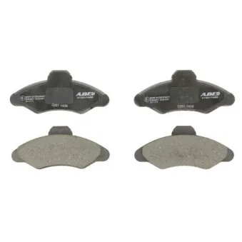 Jeu de 4 plaquettes de frein avant ABE