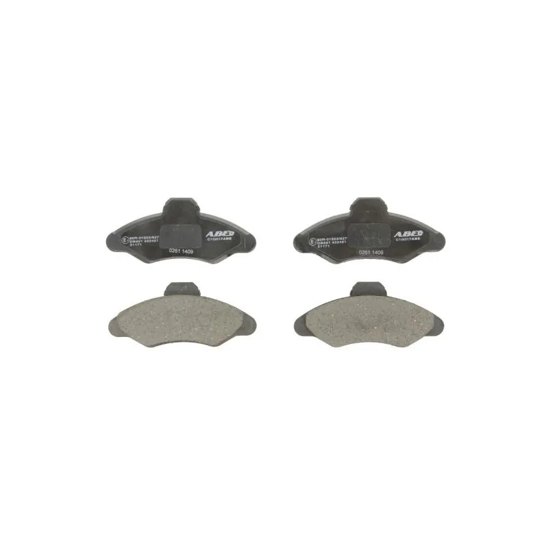 Jeu de 4 plaquettes de frein avant ABE C1G017ABE