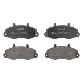 Jeu de 4 plaquettes de frein avant ABE C1G020ABE