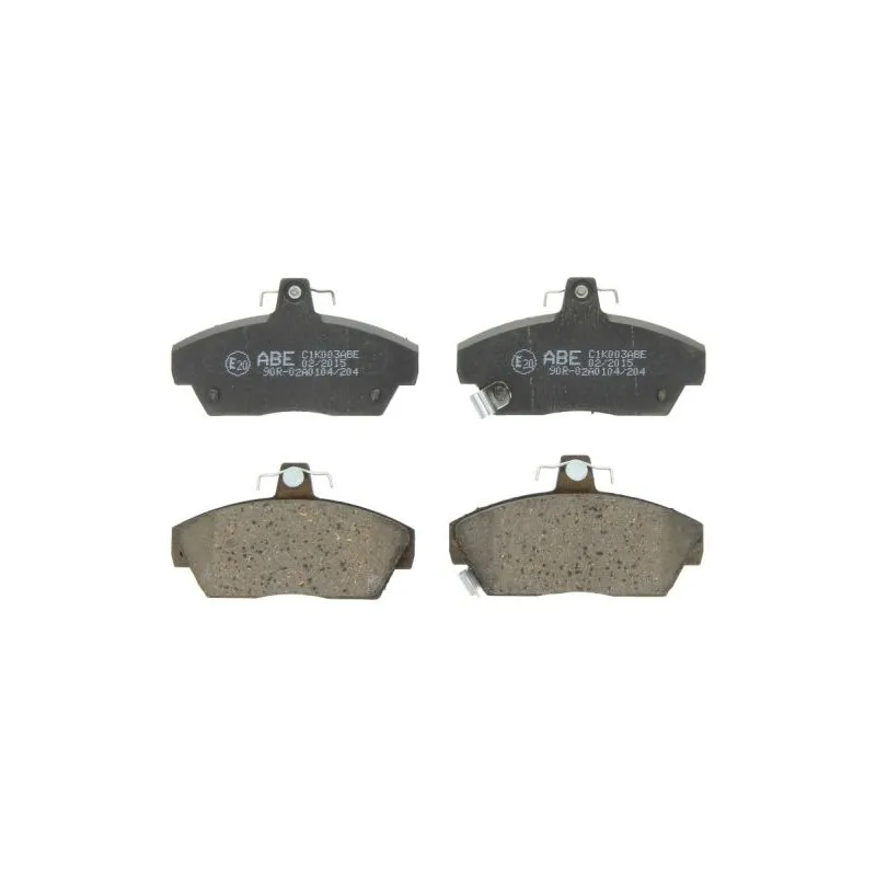 Jeu de 4 plaquettes de frein avant ABE C1K003ABE
