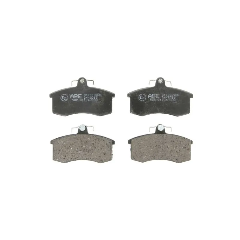 Jeu de 4 plaquettes de frein avant ABE C1L002ABE