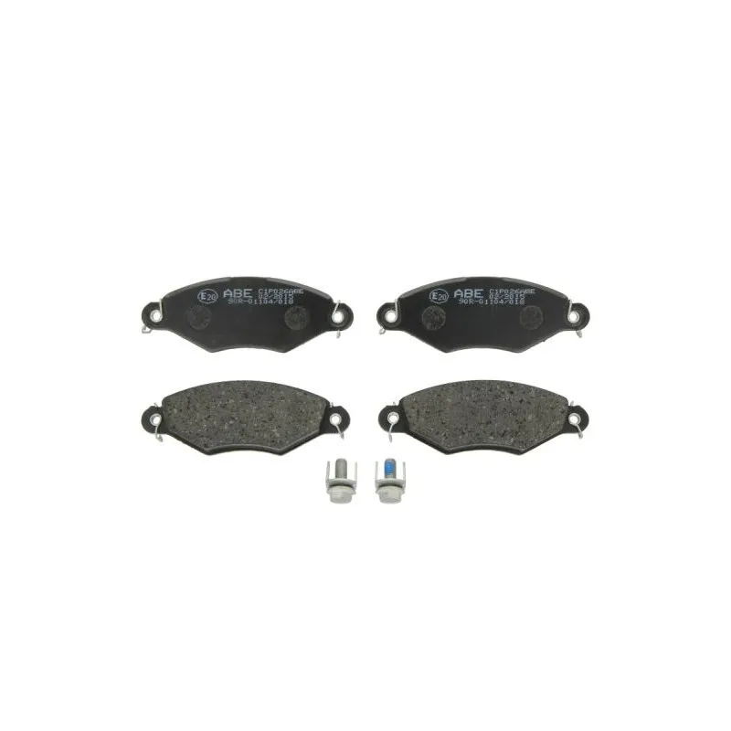 Jeu de 4 plaquettes de frein avant ABE C1P026ABE