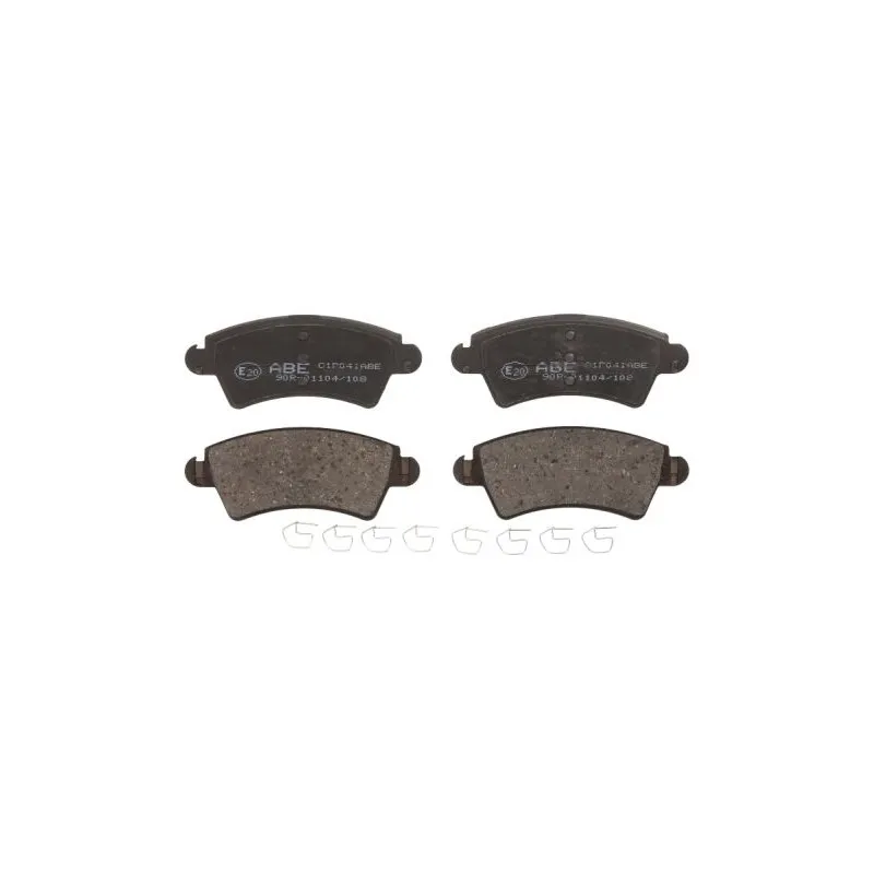 Jeu de 4 plaquettes de frein avant ABE C1P041ABE
