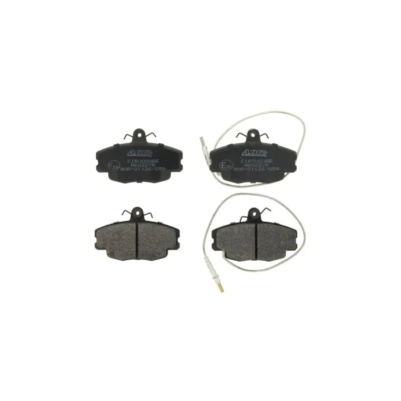 Jeu de 4 plaquettes de frein avant ABE C1R000ABE
