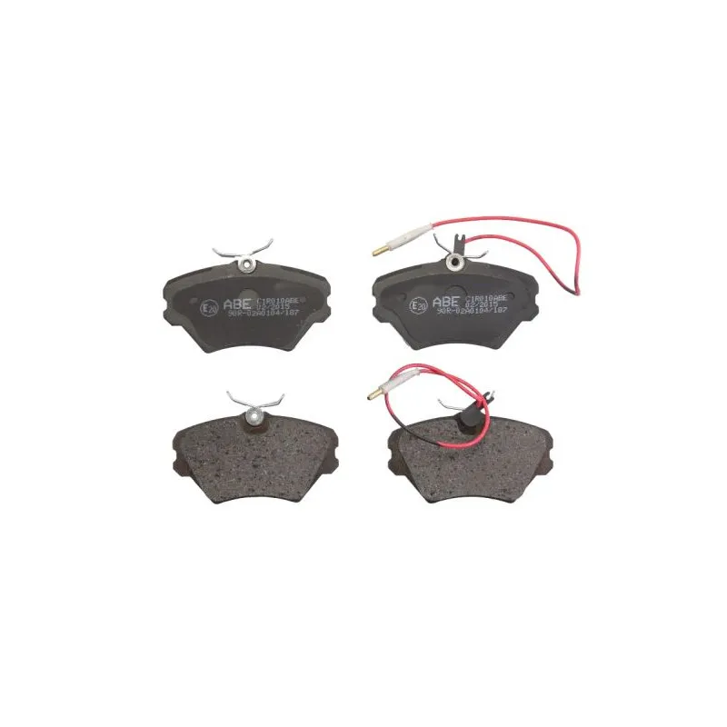 Jeu de 4 plaquettes de frein avant ABE C1R010ABE