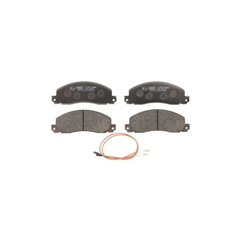Jeu de 4 plaquettes de frein avant ABE C1R014ABE
