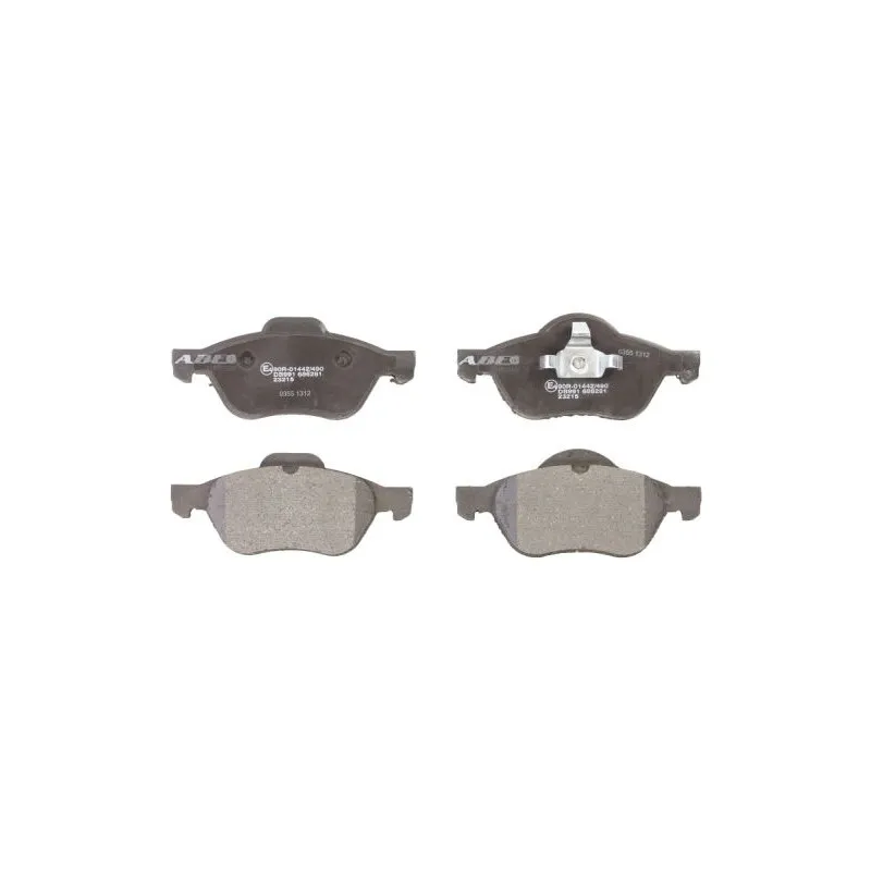 Jeu de 4 plaquettes de frein avant ABE C1R019ABE