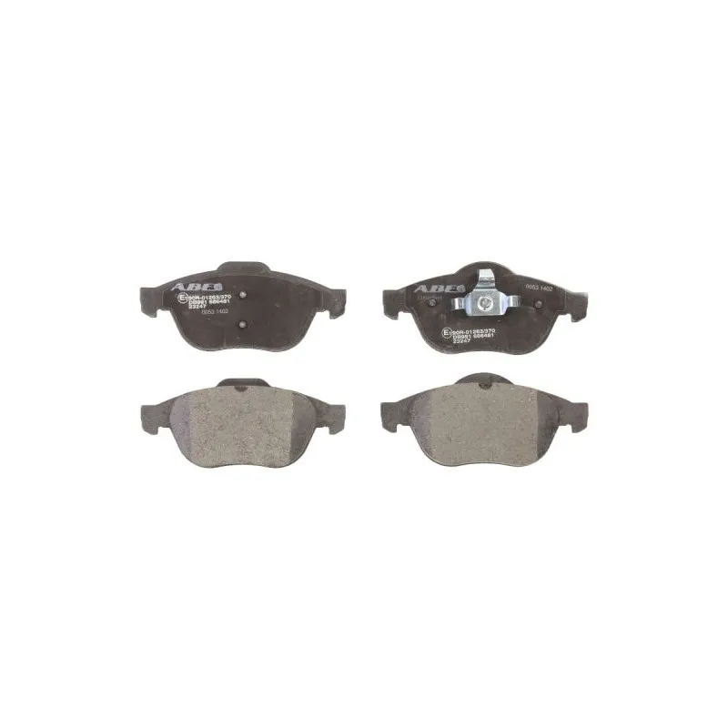 Jeu de 4 plaquettes de frein avant ABE C1R020ABE