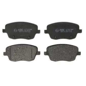 Jeu de 4 plaquettes de frein avant ABE C1T007ABE