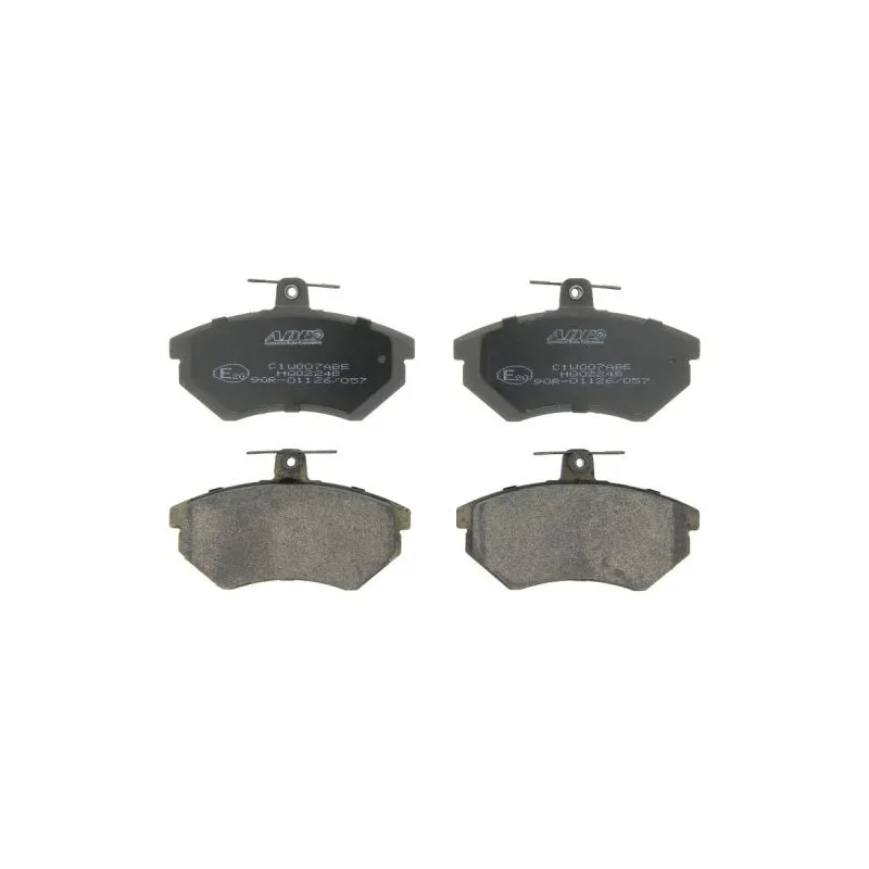 Jeu de 4 plaquettes de frein avant ABE C1W007ABE
