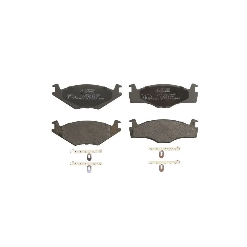 Jeu de 4 plaquettes de frein avant ABE C1W010ABE