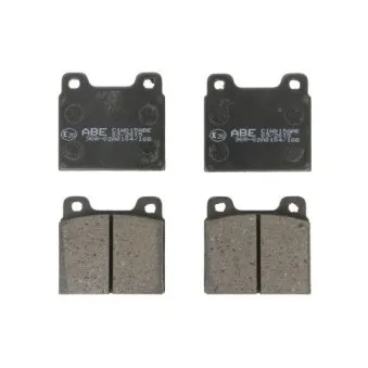 Jeu de 4 plaquettes de frein avant ABE C1W015ABE