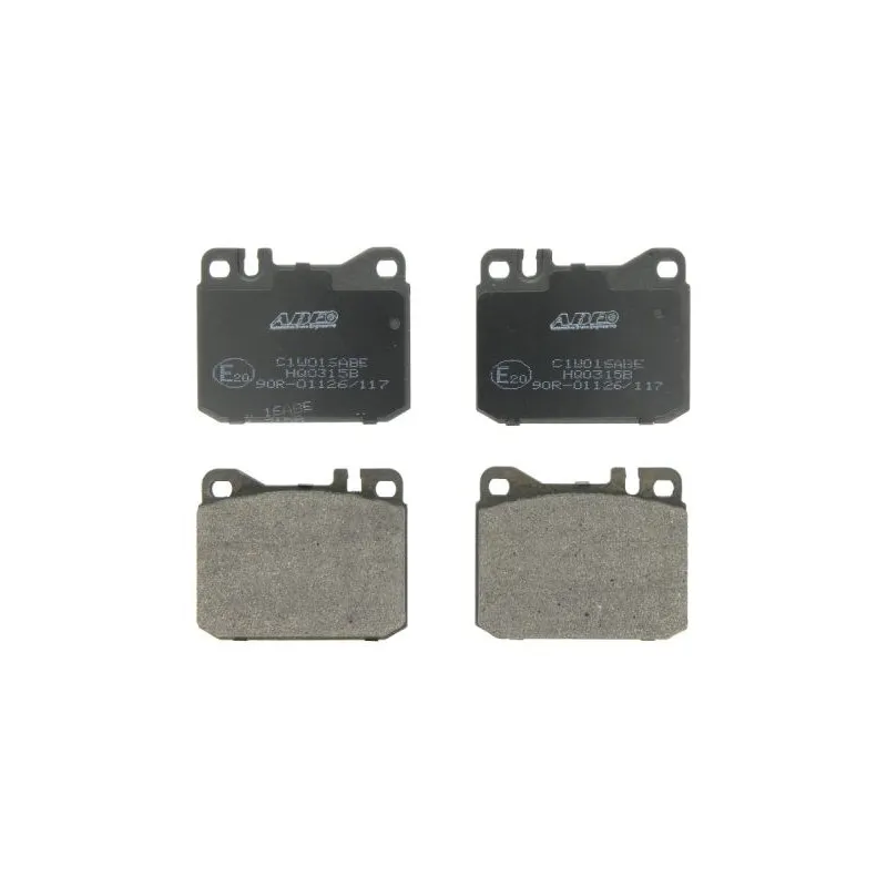 Jeu de 4 plaquettes de frein avant ABE C1W016ABE