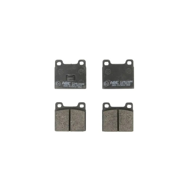 Jeu de 4 plaquettes de frein avant ABE C1W018ABE