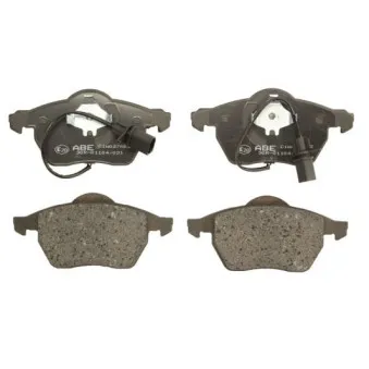 Jeu de 4 plaquettes de frein avant ABE C1W027ABE