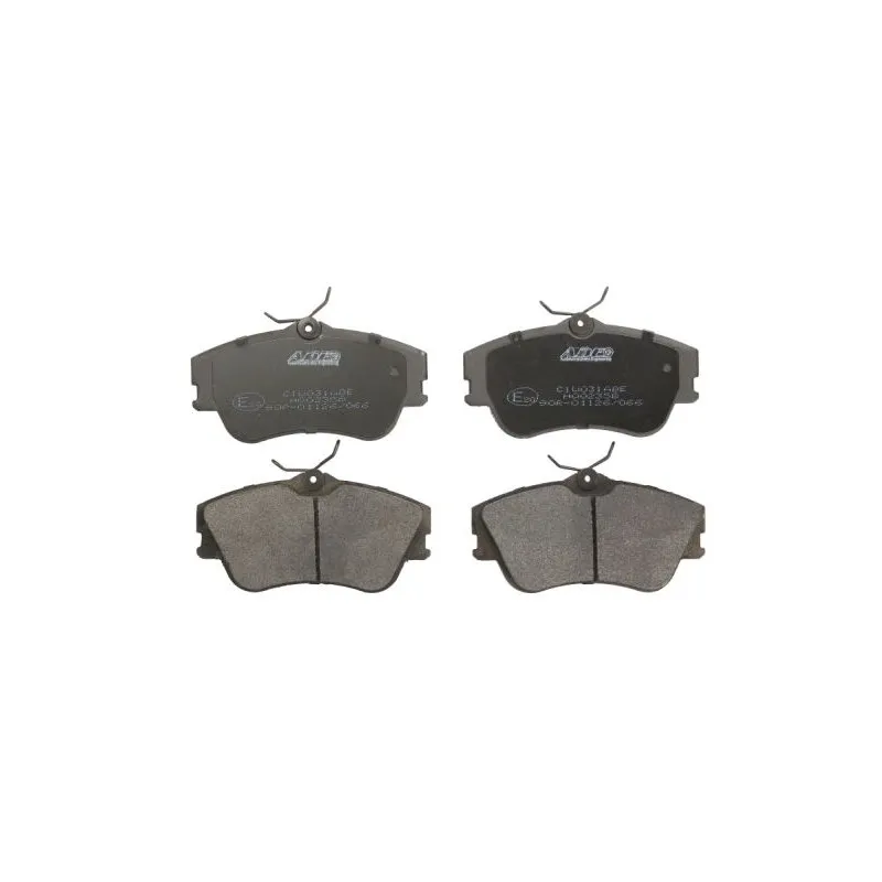 Jeu de 4 plaquettes de frein avant ABE C1W031ABE