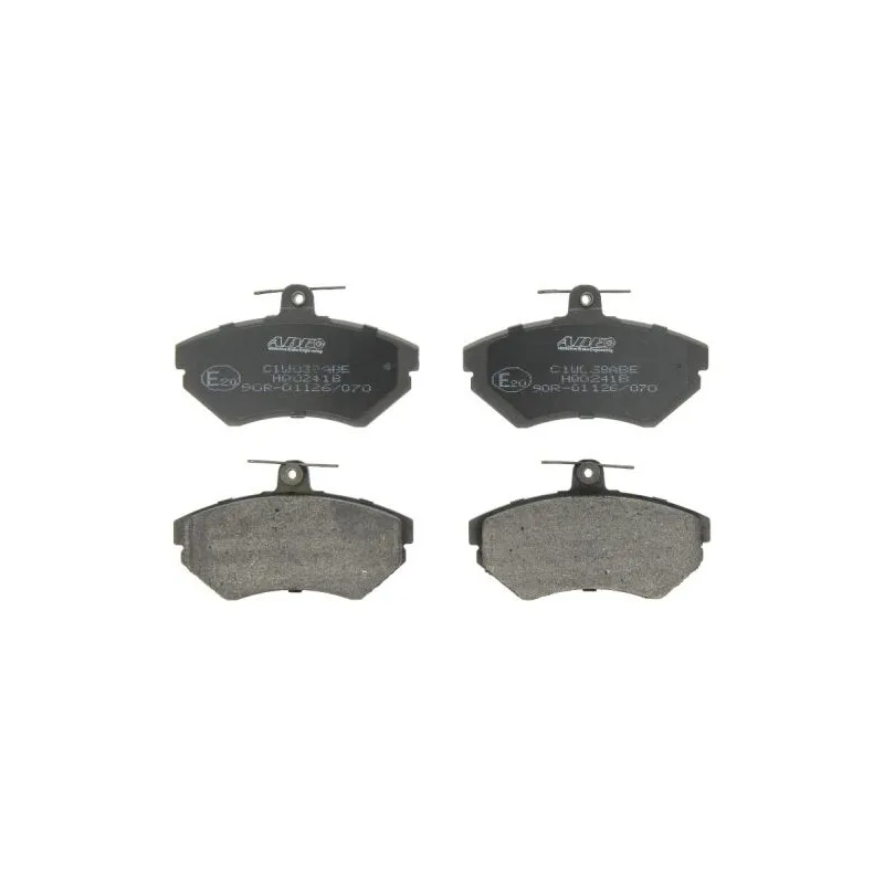 Jeu de 4 plaquettes de frein avant ABE C1W038ABE