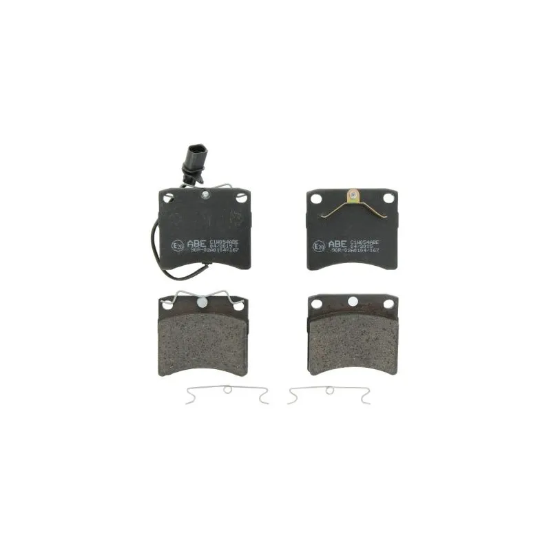 Jeu de 4 plaquettes de frein avant ABE C1W054ABE