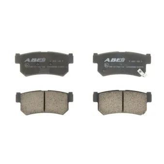 Jeu de 4 plaquettes de frein arrière ABE C20008ABE