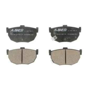 Jeu de 4 plaquettes de frein arrière ABE C21026ABE