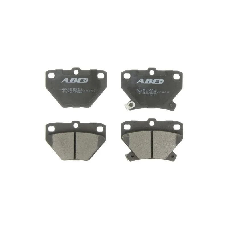 Jeu de 4 plaquettes de frein arrière ABE C22020ABE