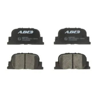 Jeu de 4 plaquettes de frein arrière ABE C22022ABE