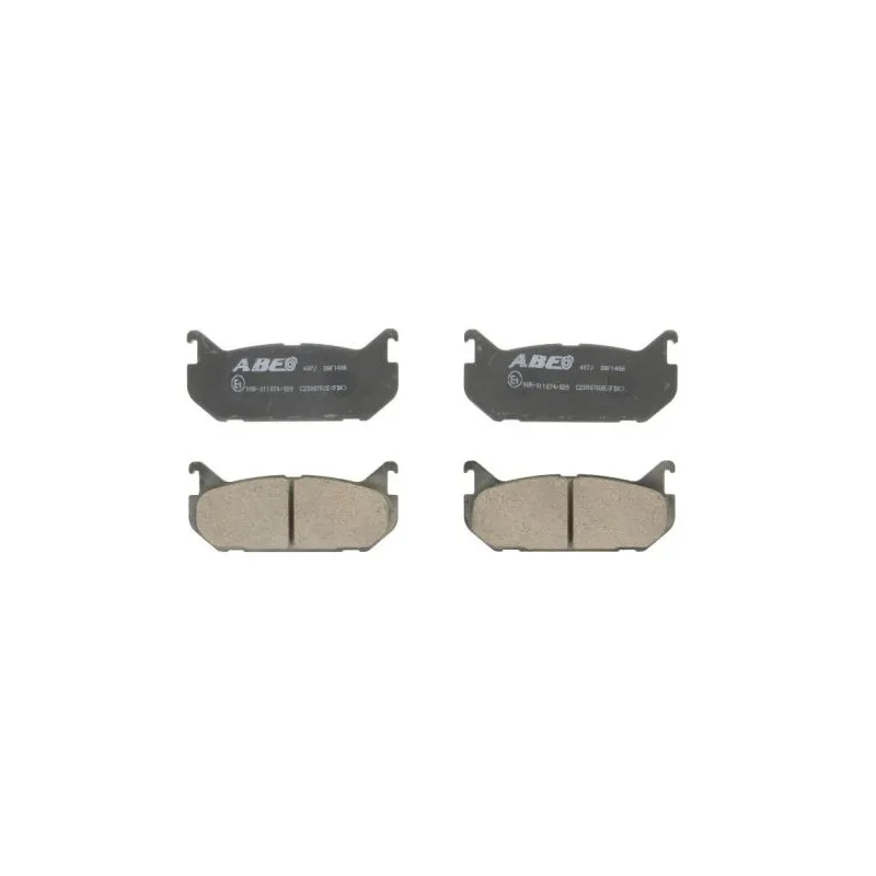 Jeu de 4 plaquettes de frein arrière ABE C23007ABE