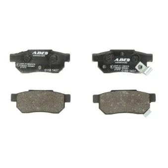 Jeu de 4 plaquettes de frein arrière ABE C24002ABE