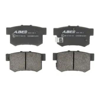 Jeu de 4 plaquettes de frein arrière ABE C24005ABE