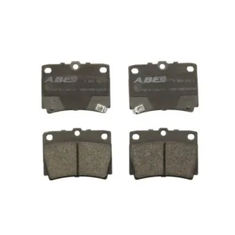 Jeu de 4 plaquettes de frein arrière ABE C25011ABE