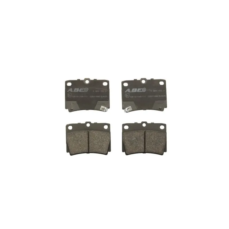 Jeu de 4 plaquettes de frein arrière ABE C25011ABE