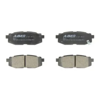 Jeu de 4 plaquettes de frein arrière ABE C27004ABE
