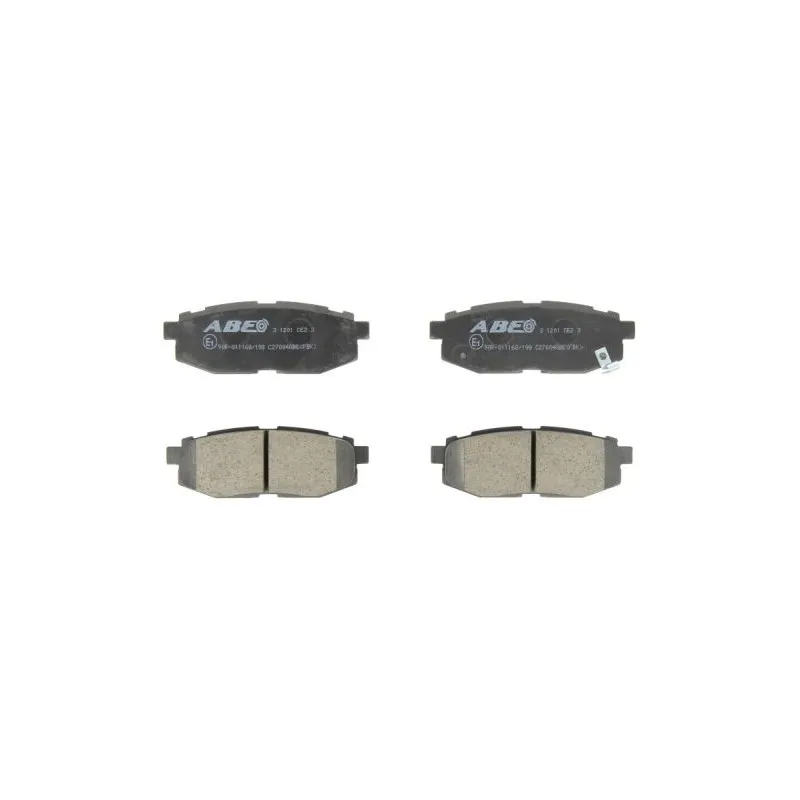 Jeu de 4 plaquettes de frein arrière ABE C27004ABE